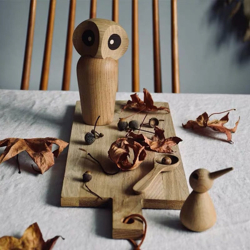 Owl Wooden Figurine - Figurines - YALA LIFE