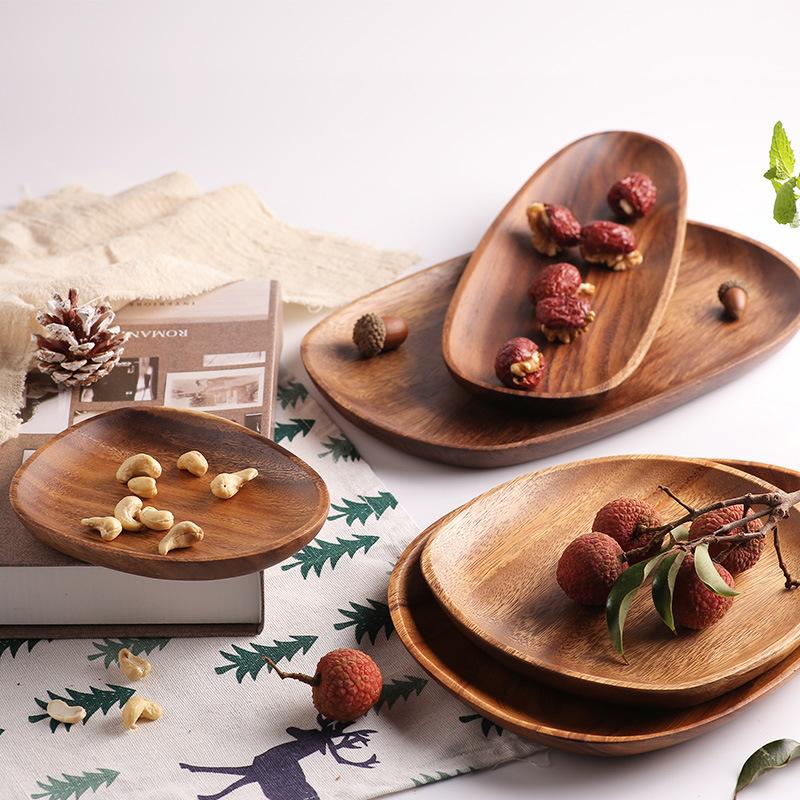 American Irregular Walnut Serving Plates - Plates - YALA LIFE