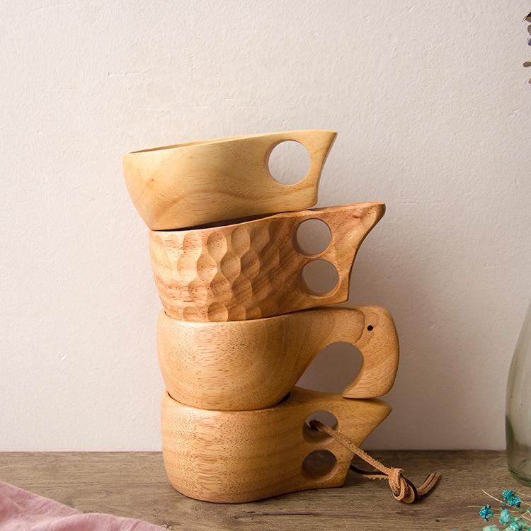 Ancient Handmade Rubberwood Cup - Coffee & Tea Saucers - Yala Life