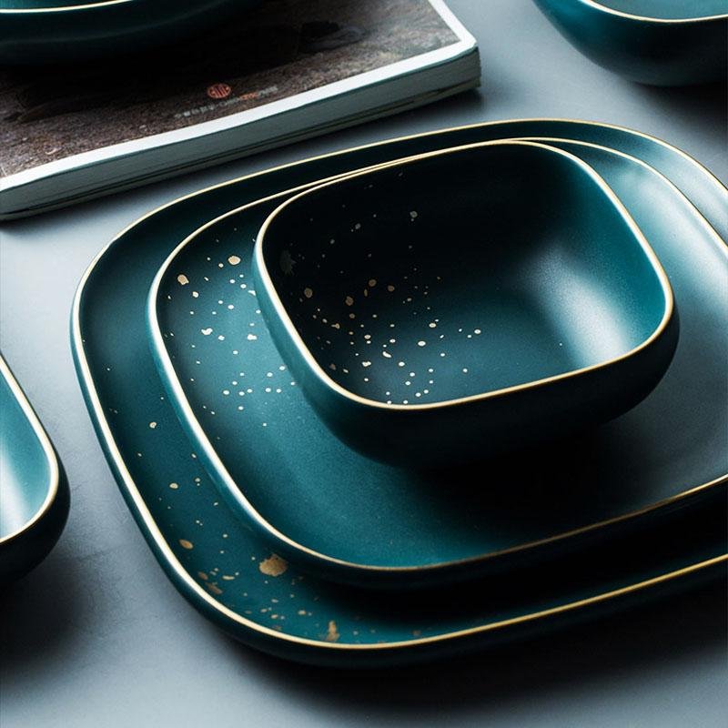 Green Rhyme Plates - Dinnerware - YALA LIFE