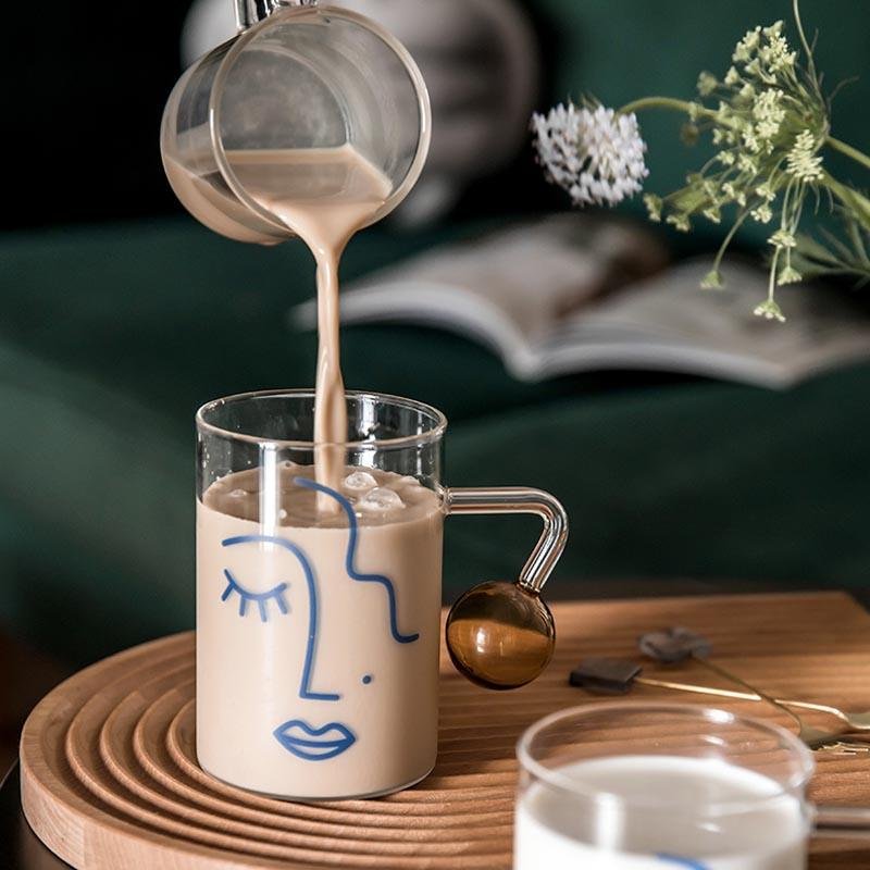 Half Face Mug - Coffee &amp; Tea Cups - YALA LIFE