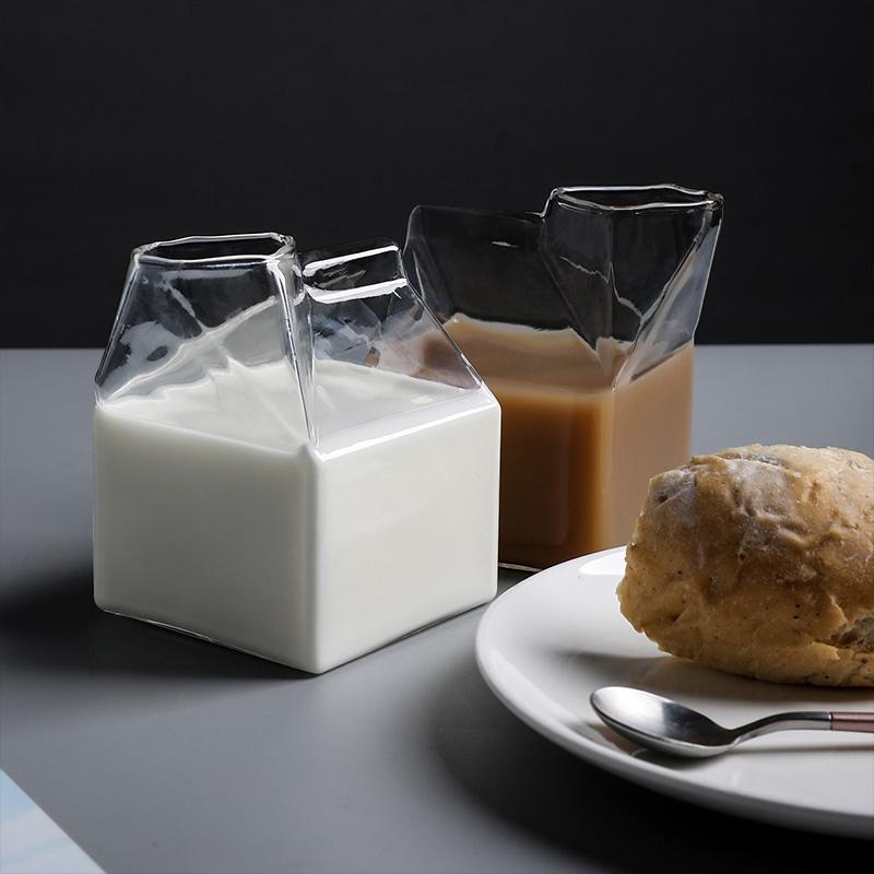 Milk Carton Transparent Glass - Beer Glasses - YALA LIFE