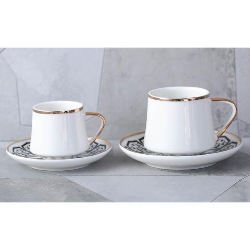 Mosaic Espresso Cup and Saucer Set - Coffee &amp; Tea Cups - Yala Life