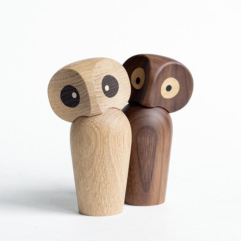 Owl Wooden Figurine - Figurines - YALA LIFE