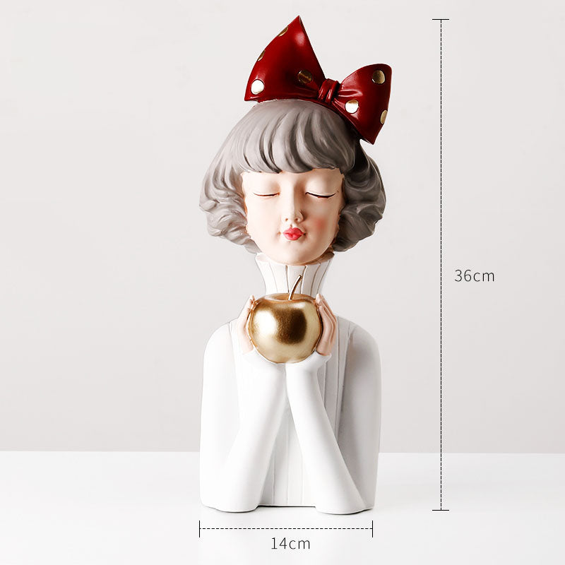 Bow Girl Figurines-Home Accessories-YALA LIFE